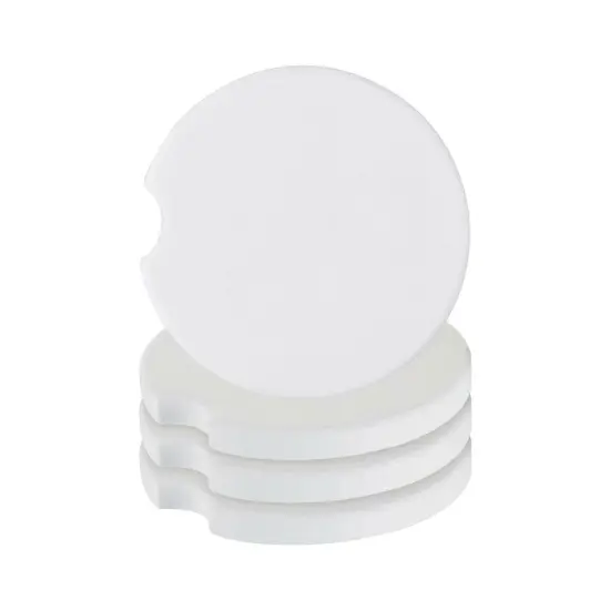 Craft Express 4 Pack Ceramic Sublimation Car Coasters – Sublimation-Ready Blanks {1}