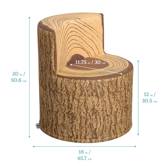 Tree Log Chair, Flexible Seating Chocolate {2}
