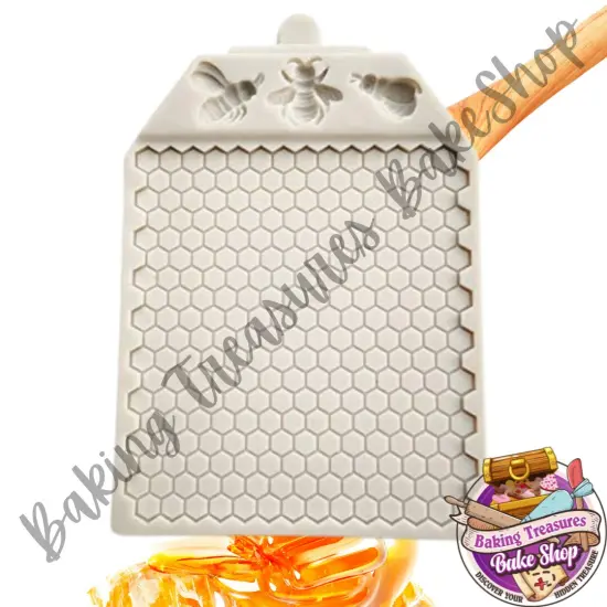 Honeycomb Bees Silicone Mold {1}