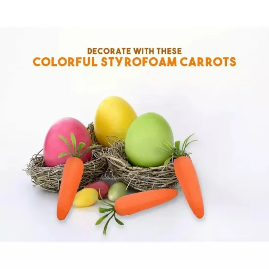 45x Easter Artificial Fake Baby Carrots for Craft DIY Home Kitchen Decoration {3}