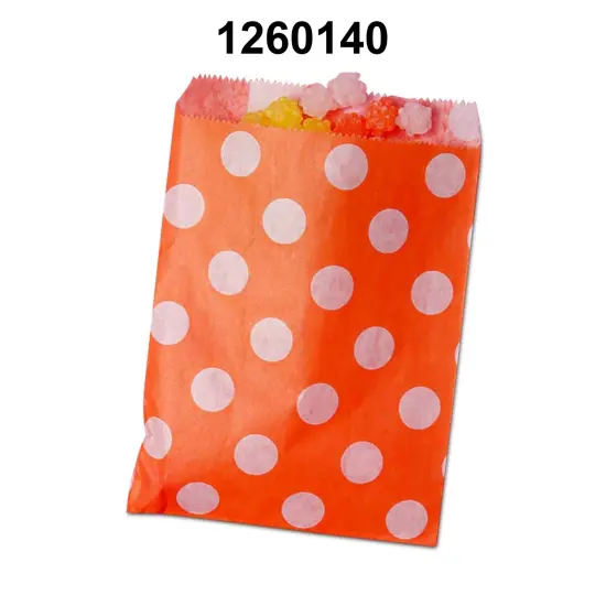 Stylish Large Dots Merchandise Bags 5 1/8" x 6 3/8" Orange {3}