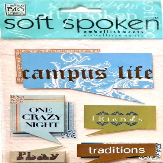 Me & My Big Ideas Campus Life Dimensional Stickers {1}