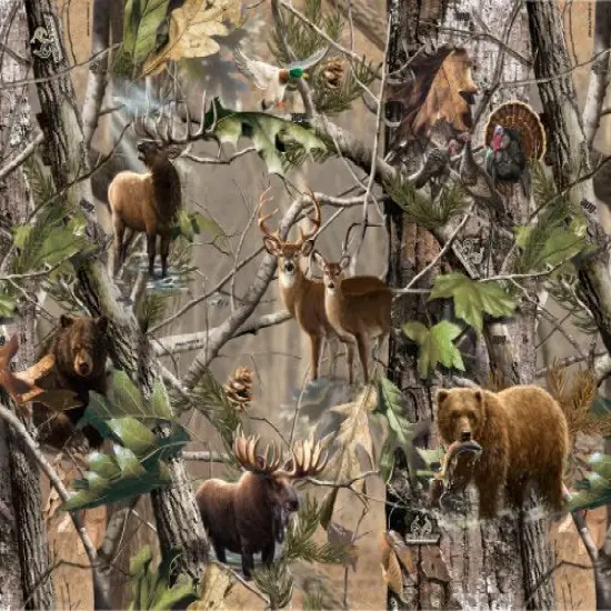 Camo Hunting Deer Bear Elk Turkey Edible Cake Topper (1/4 Sheet) {1}