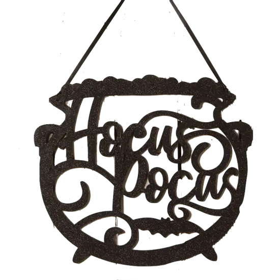 HOCUS POCUS CAULDRON WALL HANGING {1}
