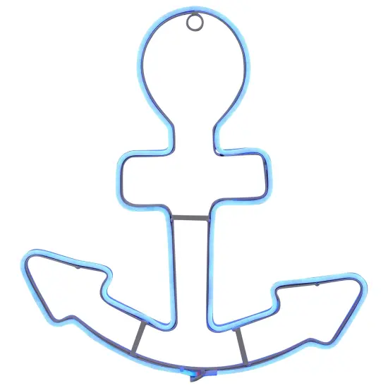Northlight LED Anchor Neon Lighted Wall Art- 17" Blue {3}