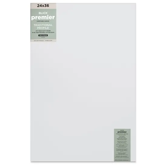 Blick Premier Stretched Cotton Canvas - Traditional Profile, Back-Stapled, 24" x 36" {1}