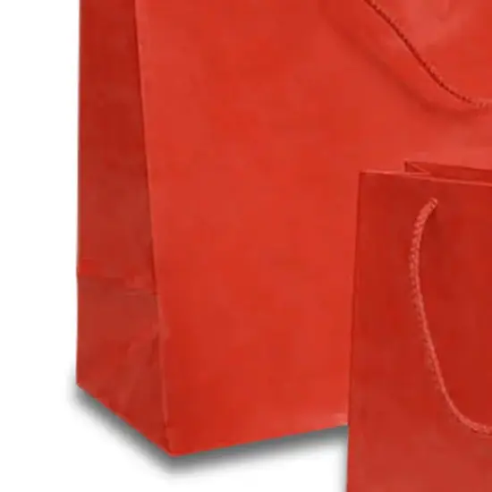 Compact Glossy Euro Totes 16'' x 6'' x 12'' for Jewelry and Accessories Red {6}