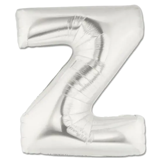 LETTER Z FOIL BALLOON Metallic Silver {3}