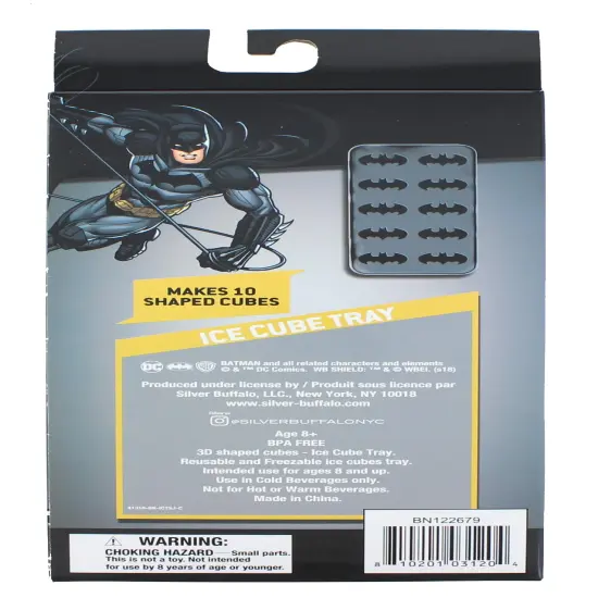 DC Comics Batman Logo Silicone Ice Cube Tray | Makes 10 Molded Cubes {5}