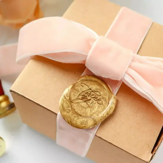 Gold Silver With Love and Thank You Envelope Wax SEAL STAMP Party Events Set {2}