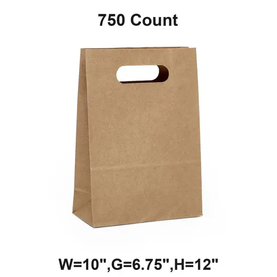 Tamper-Resistant Take-Out Shopping Bags Standard 10" x 6 3/4" x 12" {1}