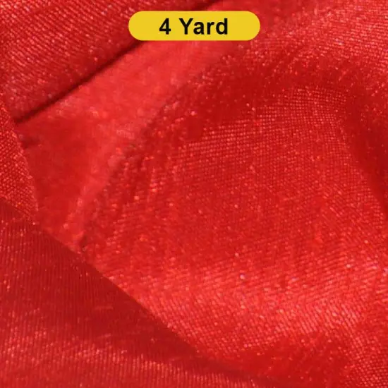 Shantung Satin Fabric 60" Reversible Satin Dupioni Silk Red {1}