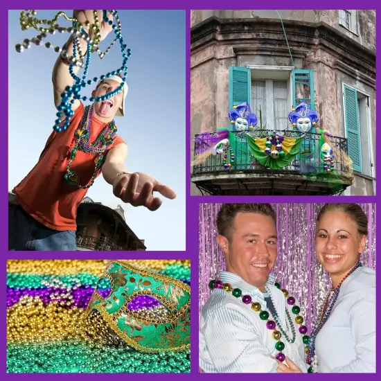 4E's Novelty Mardi Gras Beads Bulk (144 Pcs) - 33" 6mm Metallic Necklaces, 12 Colors, Masquerade New Orleans Party Favors for Adults & Kids {5}
