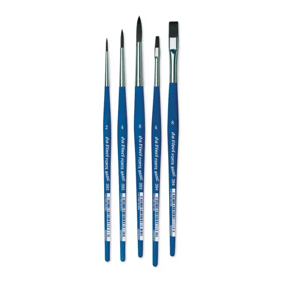 Da Vinci Forte Basic Synthetic Brushes - Assorted, Short Handler, Set of 5 {2}