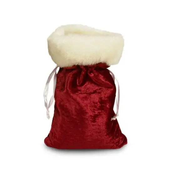 Medium Velvet Faux Fur Holiday Bag 6" x 10" {4}