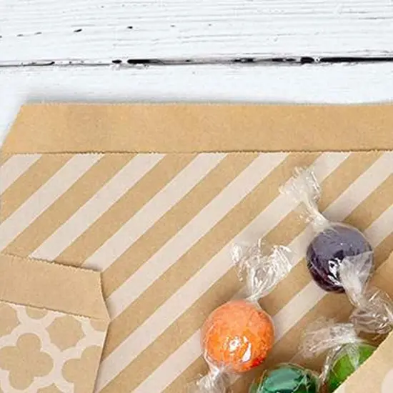 Quality White Paper Merchandise Bags 5 1/8" x 6 3/8" Diagonal {6}