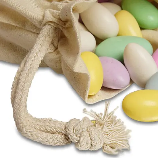 Spacious Round Bottom Cotton Muslin Bag 6 1/2" x 4" x 12" {5}