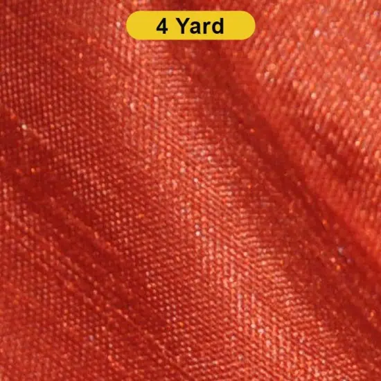 Shantung Satin Fabric 60" Reversible Satin Dupioni Silk Rust {1}