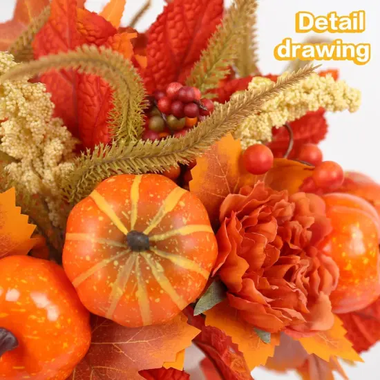 4PCS Artificial Autumn Pumpkin Berry Flower {3}