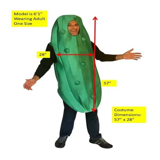 Ultimate Pickle Halloween Costume, Green, Adult Size XXS & One Size {4}