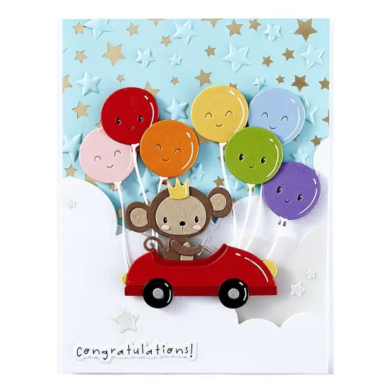 Spellbinders 3D Embossing Folder Little Smiles Collection-Wishing Stars {3}