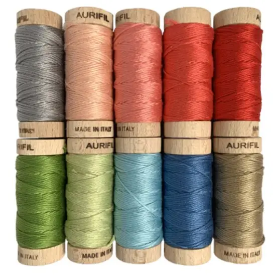 Aurifil Summer Memories Thread Set by Susan Ache | (10 Aurifloss Cotton Small Spools.) {3}
