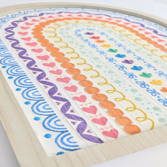 Cousin DIY Paintable Framed Textured Canvas-18"X14", Rainbow arch {5}