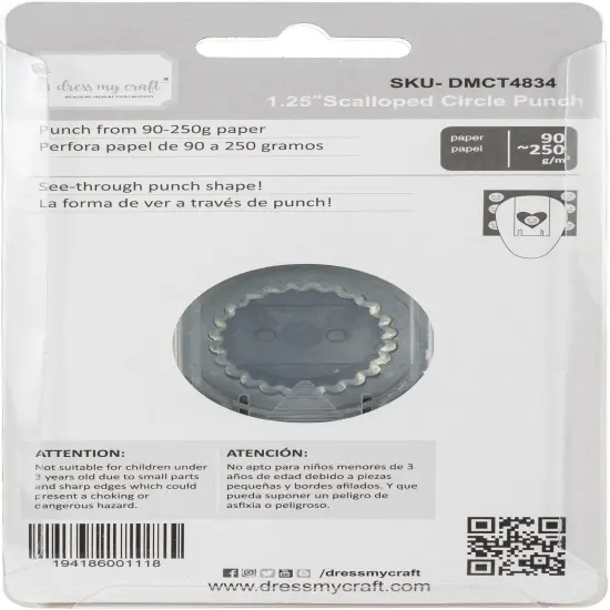 Dress My Craft Paper Punch-1.25" Scalloped Circle {3}