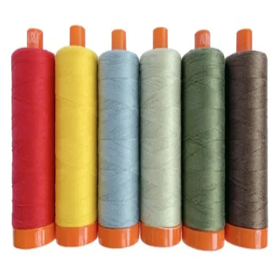 Aurifil Christmas in Europe Thread Set by Gudrun Erla | (6 50wt Cotton Large Spools.) {3}