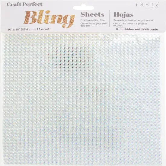 Craft Perfect Gem 10"X10" Gem Sheet 6MM-Iridescent {1}