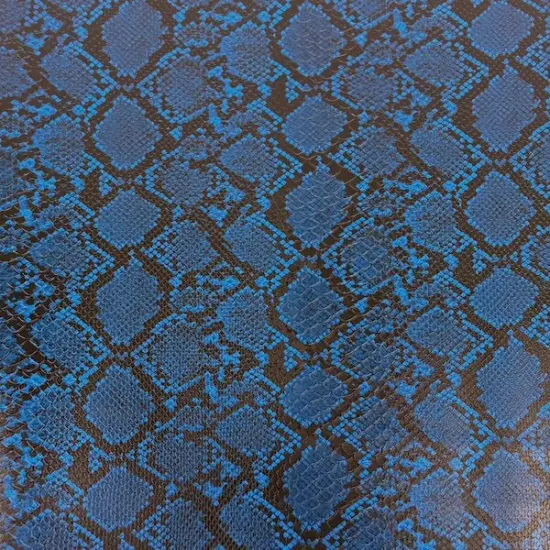 1 Yard Caicos Snake Skin Faux Leather Vinyl Fabric For Upholstery Handbags 54" Width Mocha Brown {2}