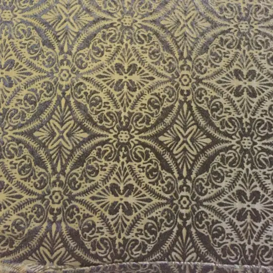 1 Yard Lili Damask Burnout Velvet Fabric for Apparel Crafts Costumes Fashion Decor 58 Inches Width Purple {6}