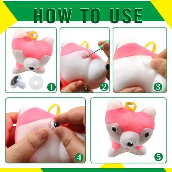 50pcs Black Wiggle Googly Eyes for Crocheting {4}