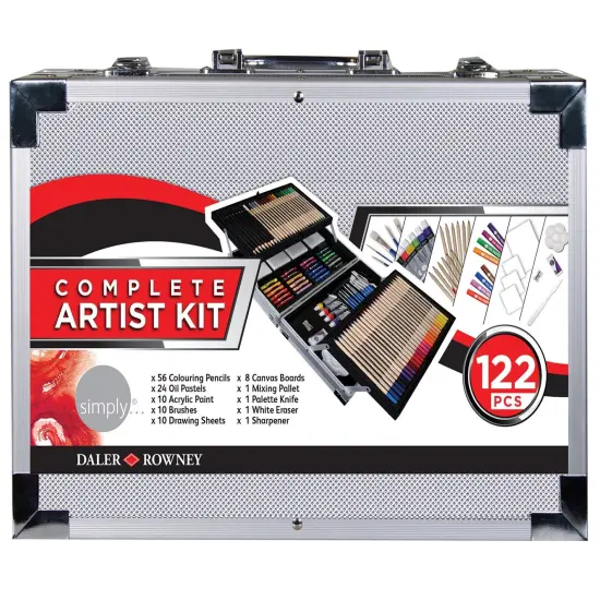 Daler-Rowney Simply Complete Art Essentials Set -122 Pieces {1}