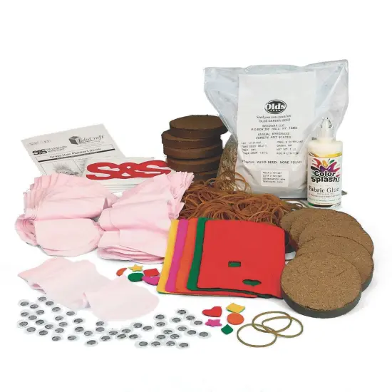 EduCraft&reg; Grass Hair Planters Craft Kit (Pack of 24) {4}