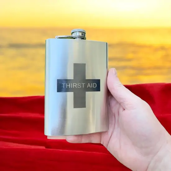 8oz Thirst Aid Stainless Steel Flask {5}