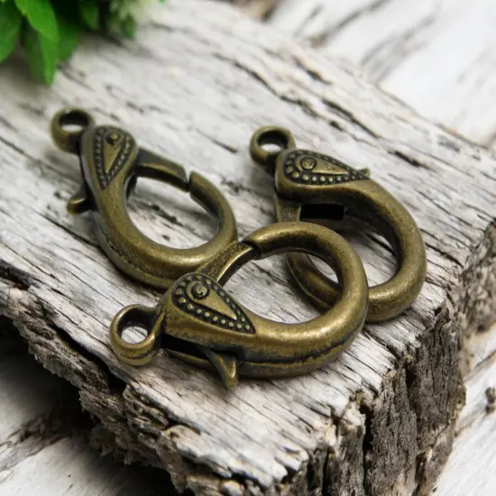 *10* 31x16mm Antique Bronze Lobster Clasps {1}