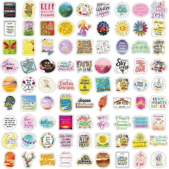 300 Pieces Motivational Sticker, Inspirational Words Stickers for Teens Adults Students Teacher Employees Vinyl Encouraging Positive Affirmation Stickers for Water Bottles Laptop Decals Scrapbook Journal {1}
