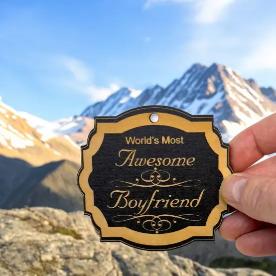 Ornament - World's most awesome Boyfriend Black {6}