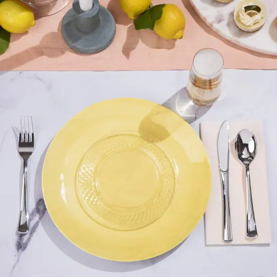 100 Pieces Clear Plastic Plates, 6.25" Clear Plastic Dessert Plates, Round Party Appetizer Plates Disposable, Small Plastic Plates, Clear Plates for Party, Small Cake Plates for Weddings & Holidays {6}