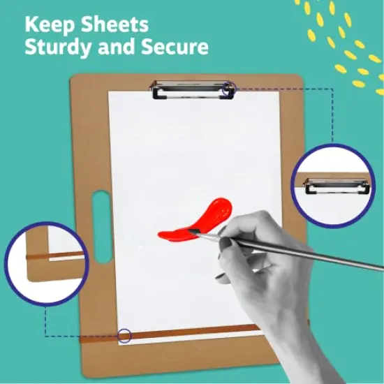 Drawing Board - 13 x 17 Sketch Boards with Handle for Drafting Art - Portable Wooden Clipboard for Class or Studio Fit in Artists Tote {1}