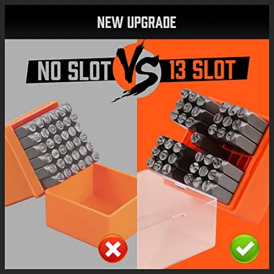 37 Pieces Number and Letter Stamp Set 1/4 (6mm) (A-Z & 0-9 + Stars) Punch Perfect for Imprinting Metal Stamping kit, Plastic, Wood, Leather {2}