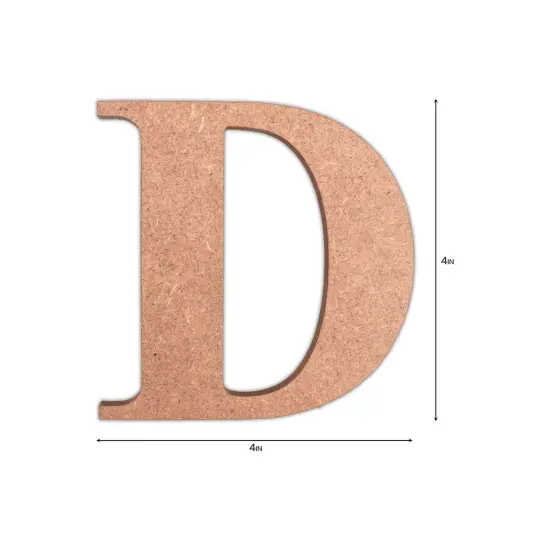Little Birdie MDF Alphabets Upper Case 4" 1/Pkg-D {4}