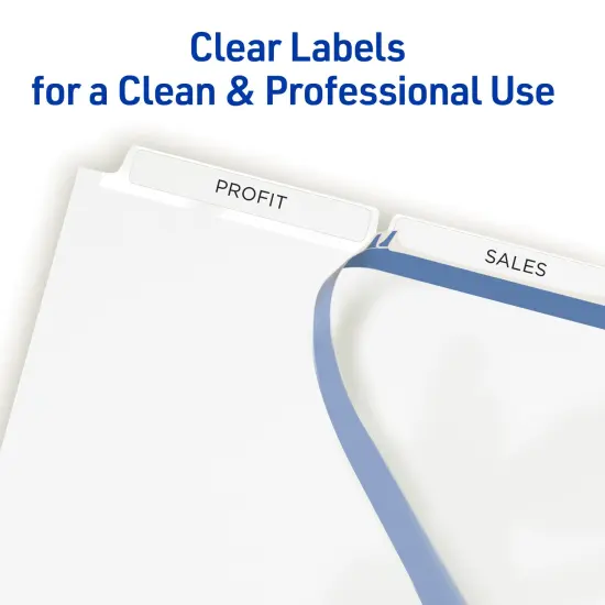 Avery 3-Tab Unpunched Dividers for Use with Any Binding System, Easy Print & Apply Clear Label Strip, Index Maker Customizable White Tabs, 25 Sets (11442) {3}