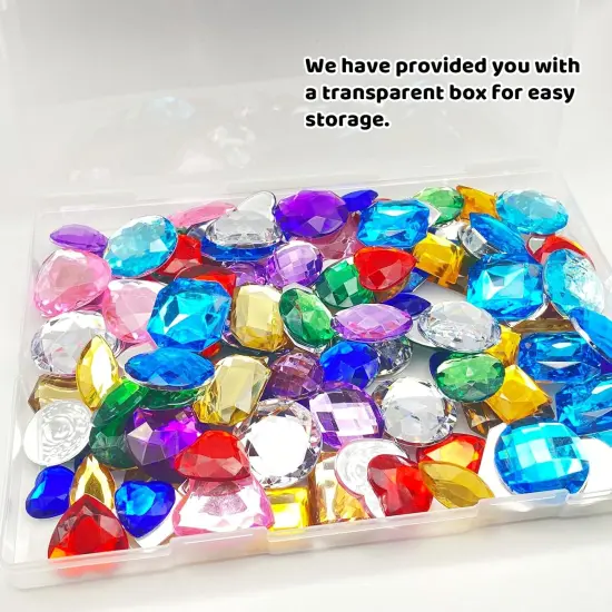 120 Pcs Rhinestone Jewels for Crafting Stick-On Gems {6}