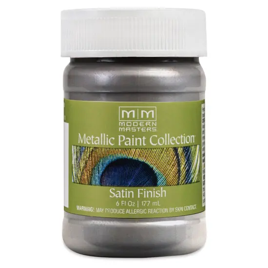 Modern Masters Metallic Paint - Platinum, 177 ml jar {1}