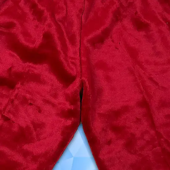Majestic Santa Pants in Deluxe Burgundy Plush with Elastic Waist and Side Pockets {6}