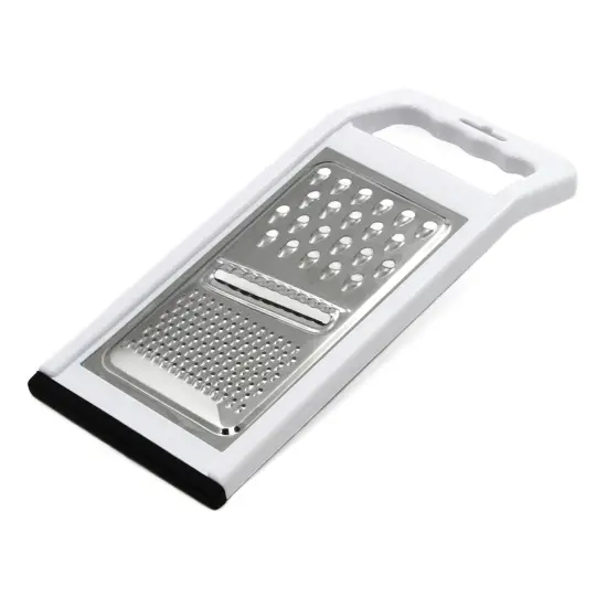 Chef Craft Non-Skid Stainless Steel Blade Flat Coarse / Fine Grater & Slicer {1}