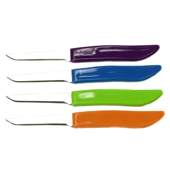 Chef Craft 4pc Stainless Steel Blade Colorful Paring Knives Set {1}