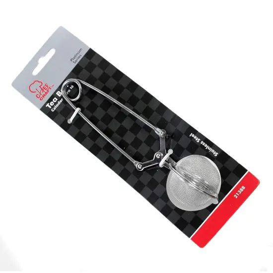 Chef Craft Stainless Steel Snap Mesh Ball Tea Infuser - Loose Leaf Tea Filter Strainer with Handle {2}